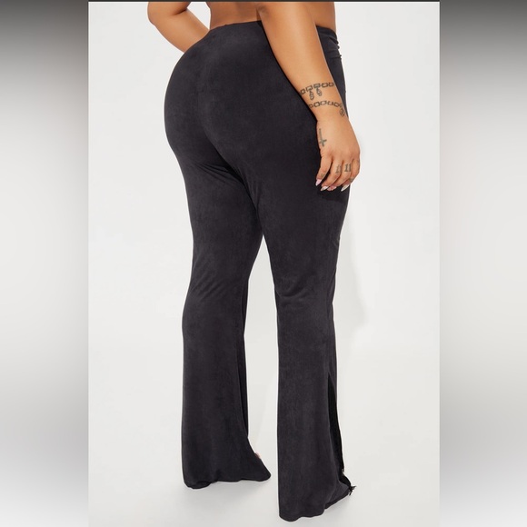 NWT❗️🤠🐴🖤 Black Faux Suede Flare Pant - Sz XL - Picture 9 of 9